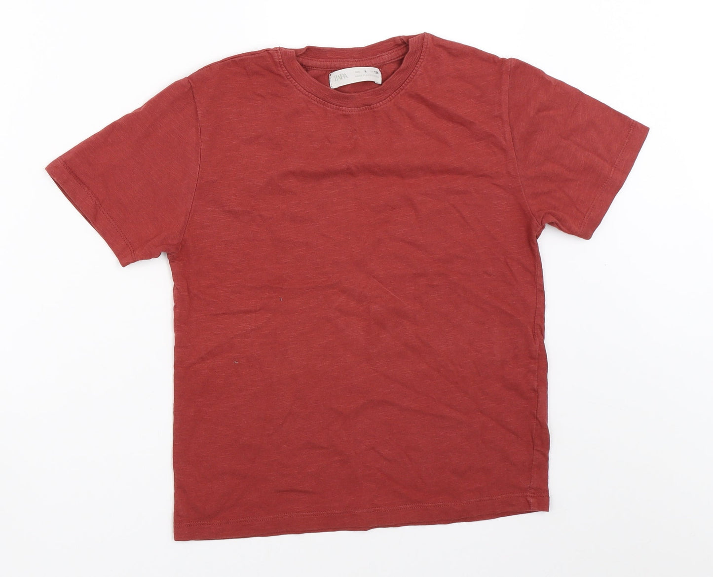 Zara Boys Orange   Basic T-Shirt Size 8 Years
