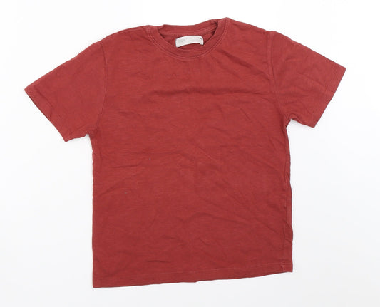 Zara Boys Orange   Basic T-Shirt Size 8 Years