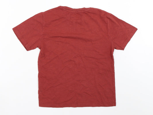 Zara Boys Orange   Basic T-Shirt Size 8 Years