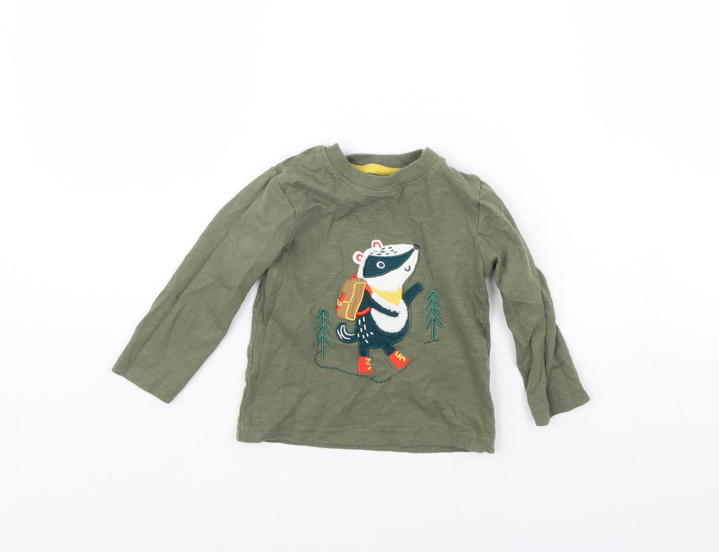 Nutmeg Baby Green   Basic T-Shirt Size 12 Months  - Badger