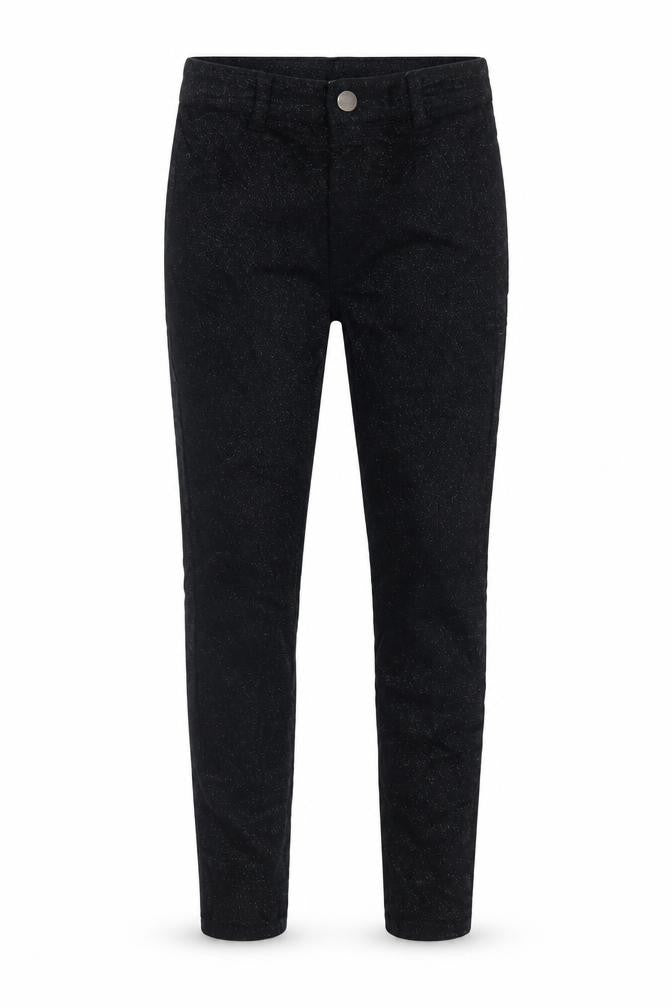 Front view of Denim & Co. girls’ black skinny jeans, size 8, years