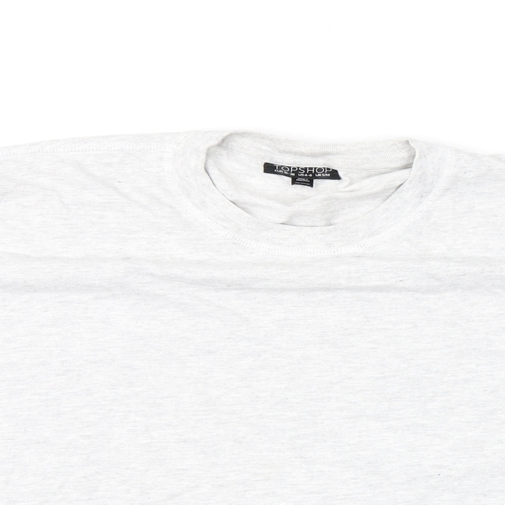 Topshop Womens Grey   Basic T-Shirt Size S