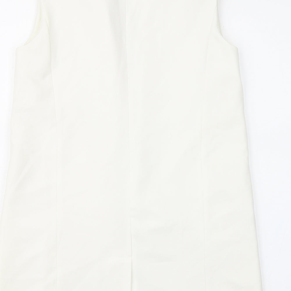 Missguided Womens White   Jacket Waistcoat Size 6