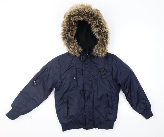 Ripstop. Boys Blue   Anorak Jacket Size XS