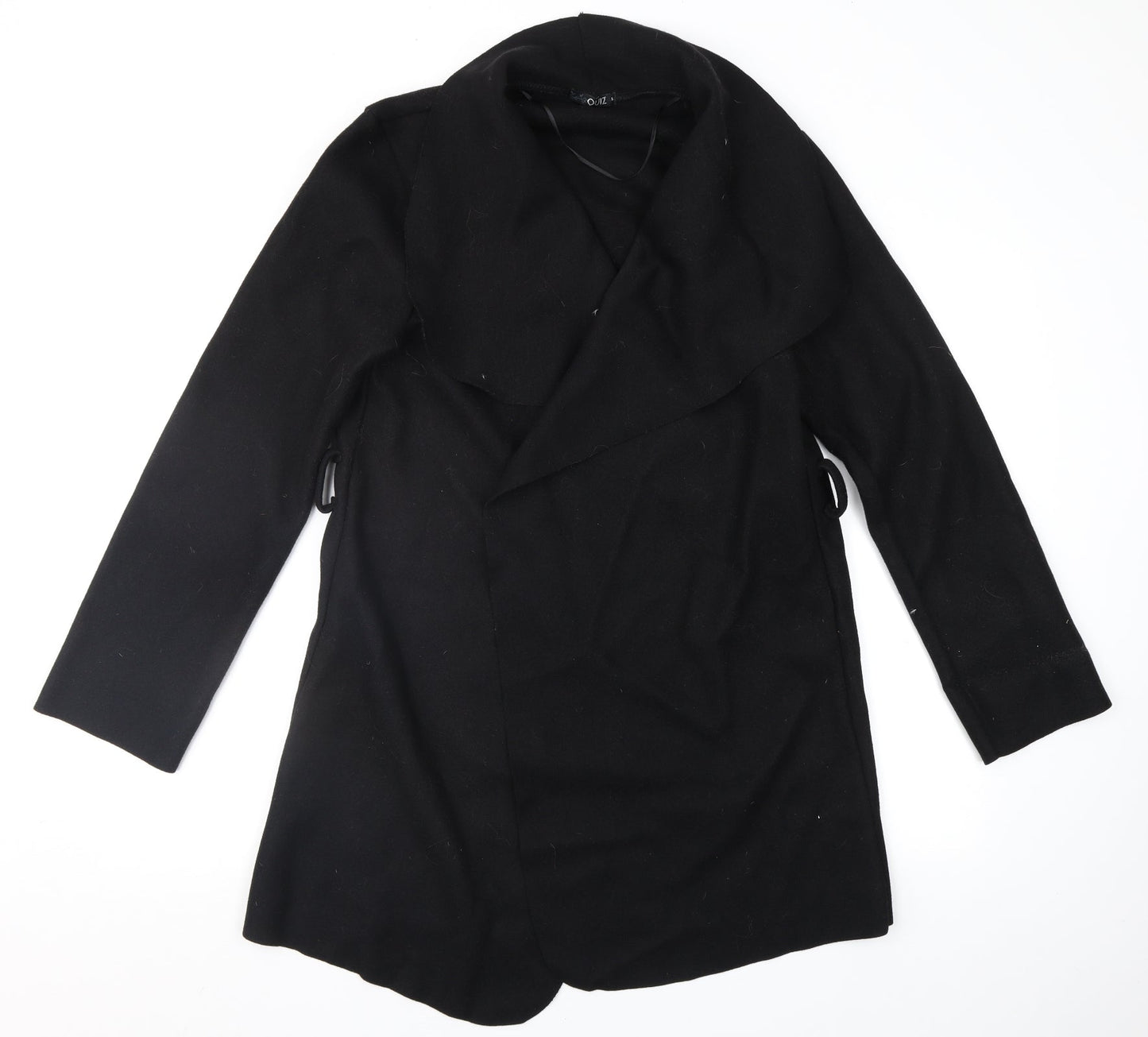 Quiz Womens Black   Overcoat Coat Size S
