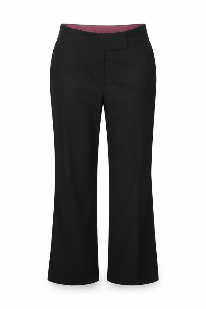 Front view of AMARANTO women’s black trousers, size UK 28, in, 30-inch leg
