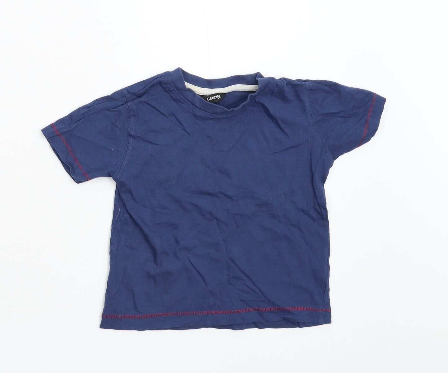 George Boys Blue   Basic T-Shirt Size 2-3 Years