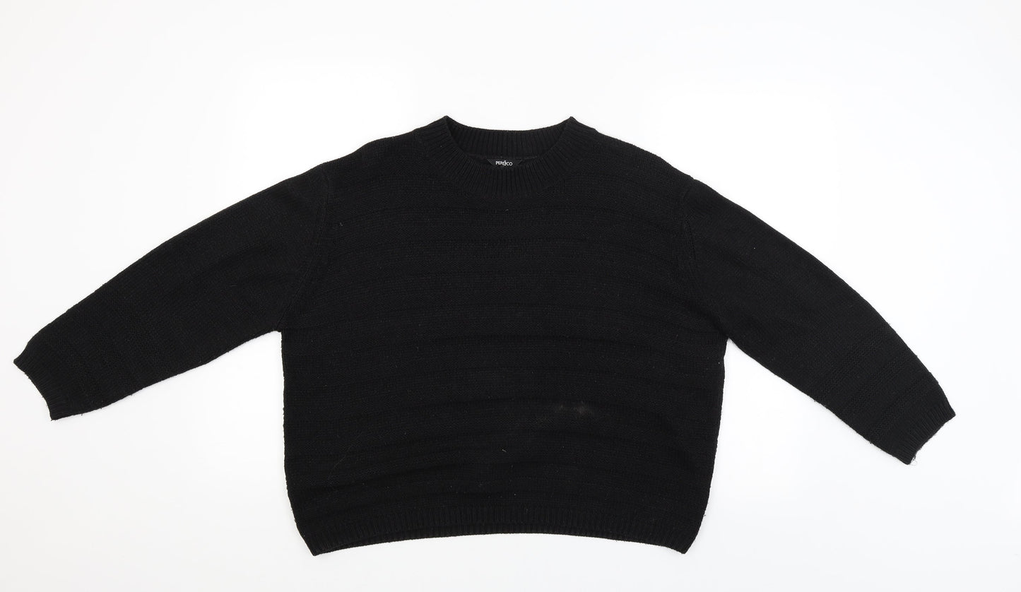 Pep&Co Womens Black   Pullover Jumper Size 14