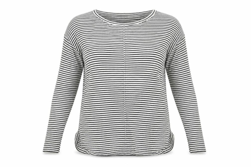Papaya Womens Black Striped  Basic Blouse Size S