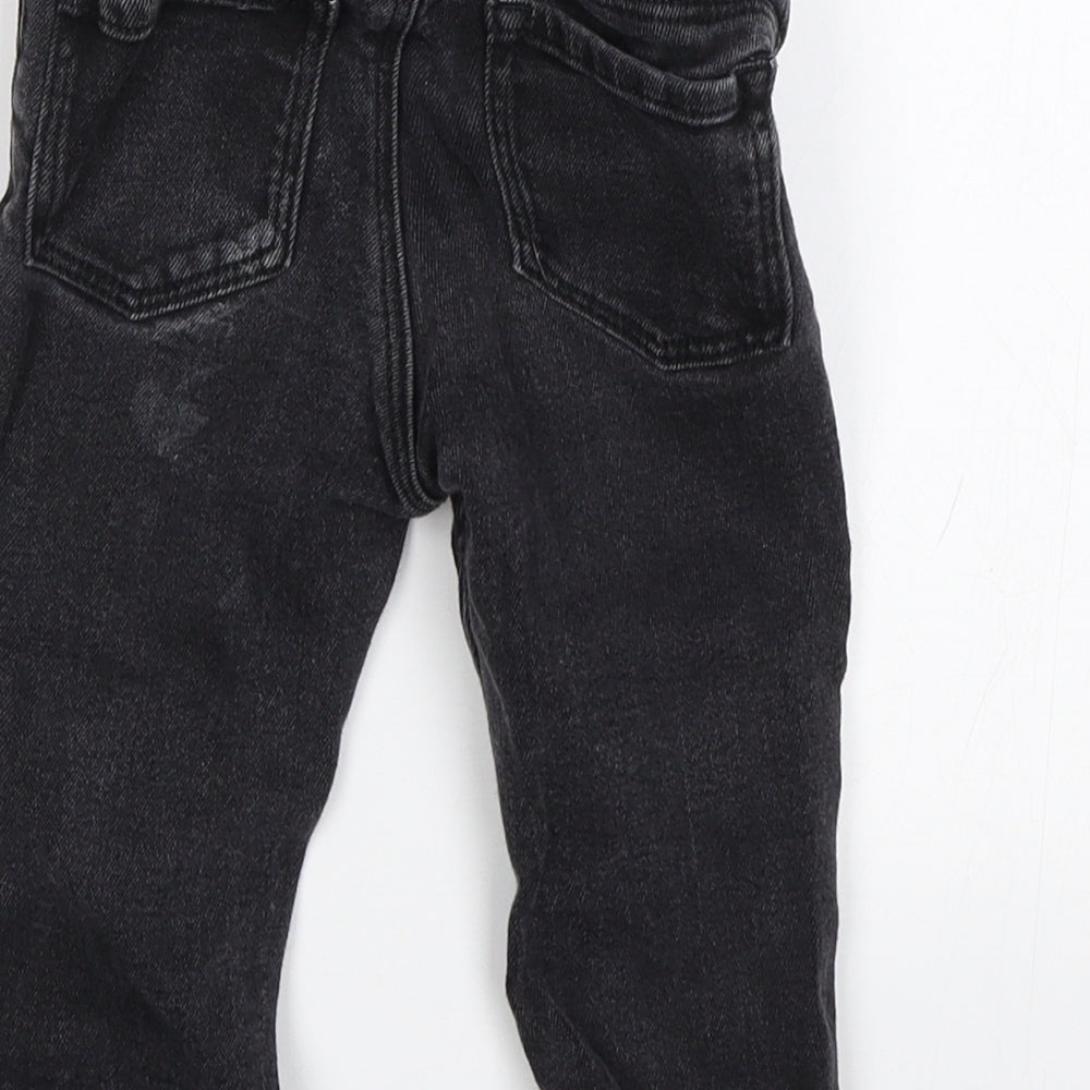 Brand and care label for H&M Baby Black Denim Jogger Jeans, size 9, Months