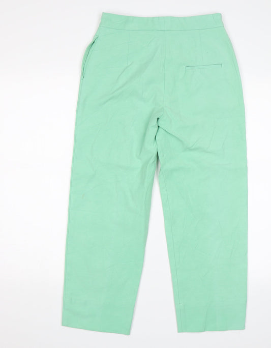 M&S Womens Green   Chino Trousers Size 8 L22 in