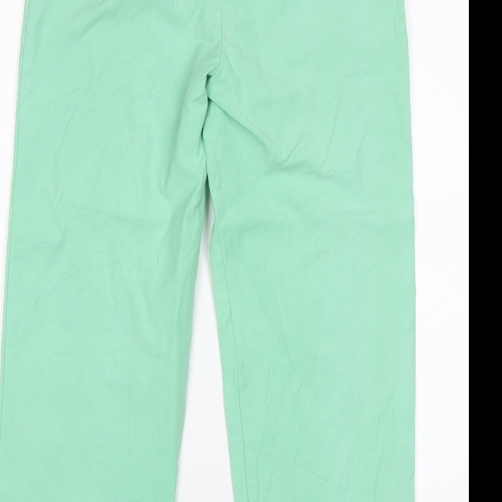 M&S Womens Green   Chino Trousers Size 8 L22 in