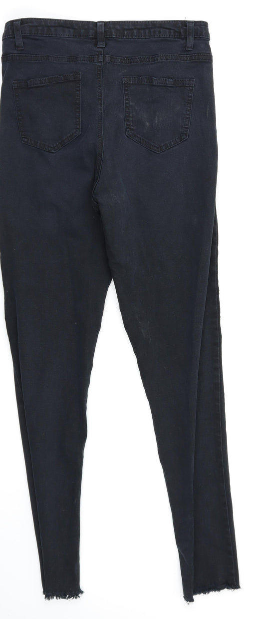 Denim & Co. Womens Black   Skinny Jeans Size 12 L29 in
