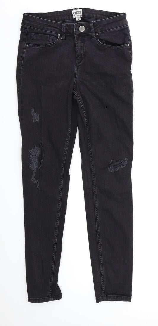 ASOS Womens Black   Skinny Jeans Size 8 L28 in