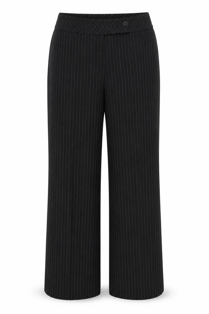 Zona Womens Black Striped  Dress Pants Trousers Size 20 L28 in