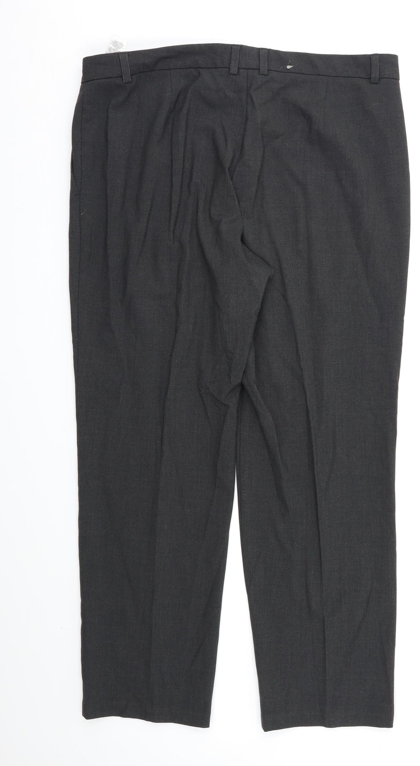 M&S Womens Grey   Dress Pants Trousers Size 16 L27 in