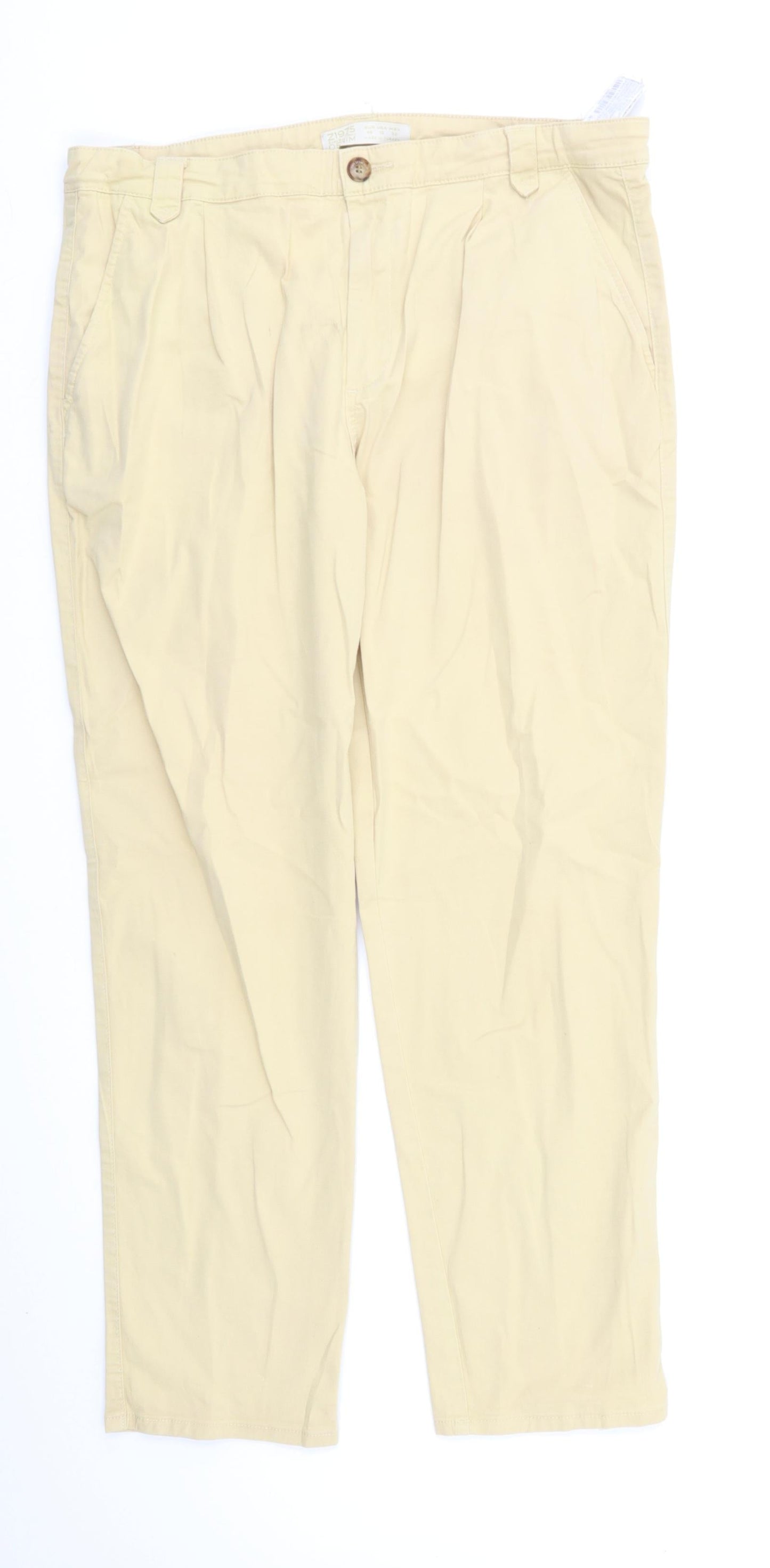 Zara Womens Beige   Trousers  Size 14 L27 in
