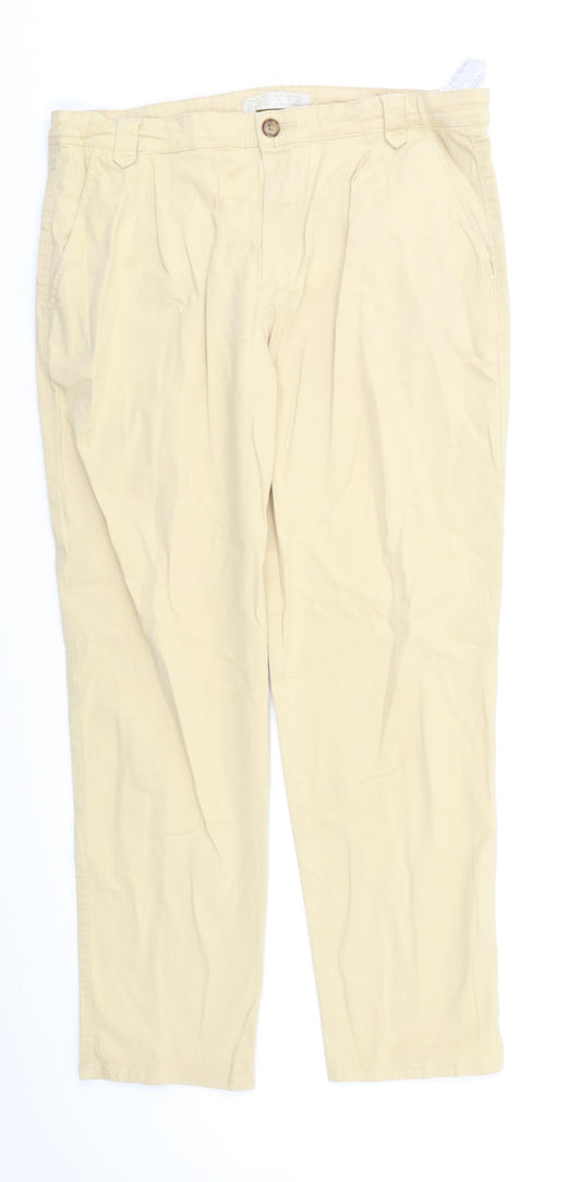 Zara Womens Beige   Trousers  Size 14 L27 in