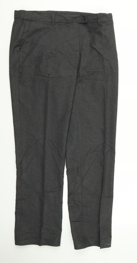 Preworn Womens Grey  Rayon Trousers  Size 34 L28 in