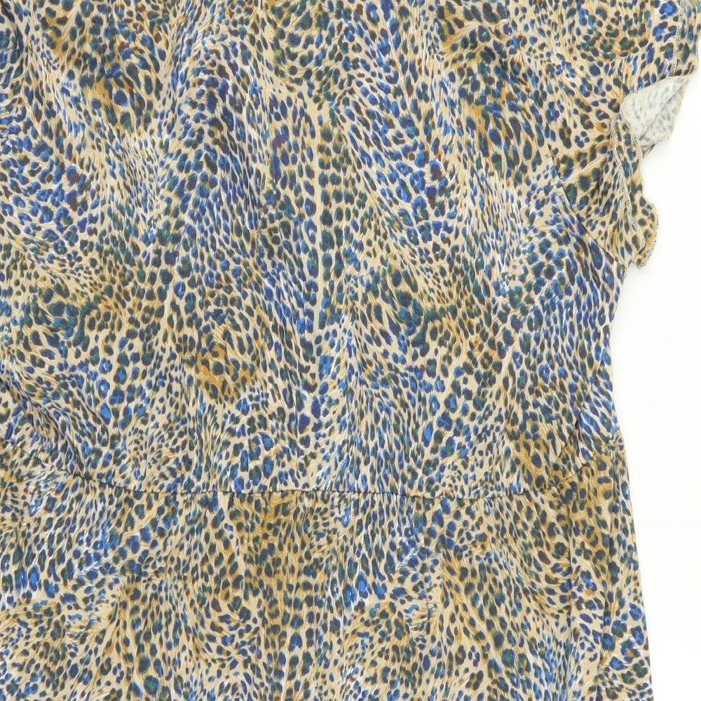 Simply Be Womens Multicoloured Animal Print  Basic Blouse Size M