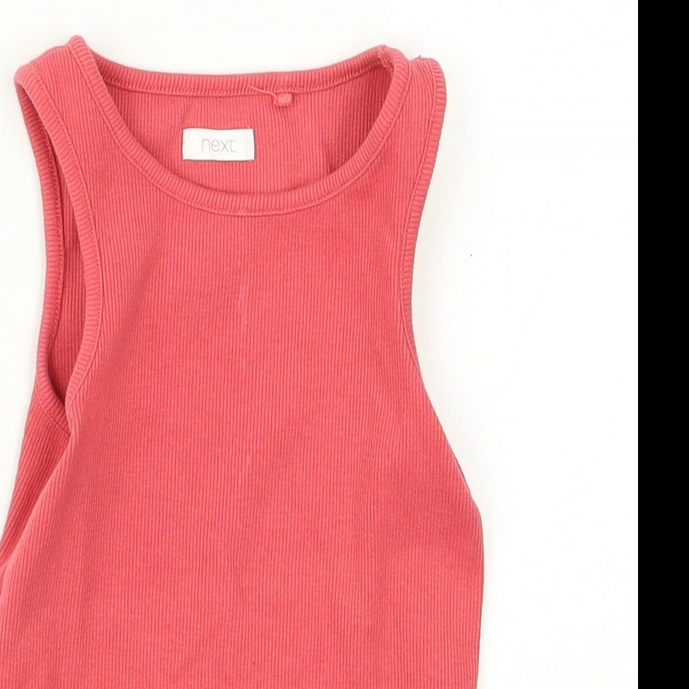 NEXT Girls Pink  Rayon Basic Tank Size 4 Years