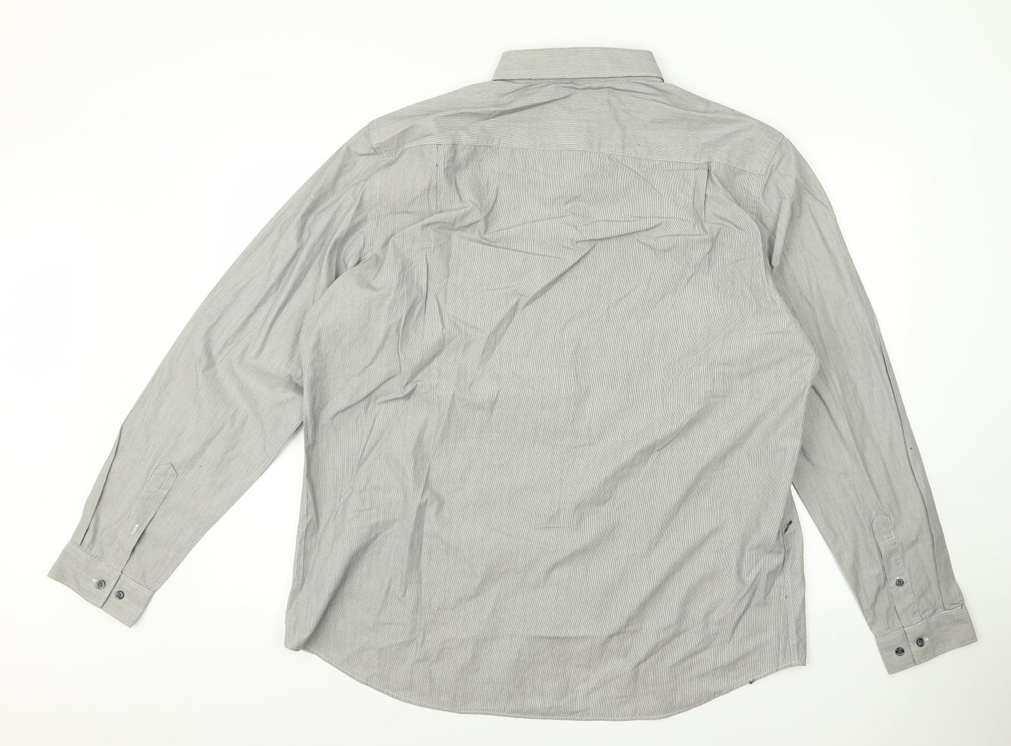 NEXT Mens Grey    Button-Up Size 17
