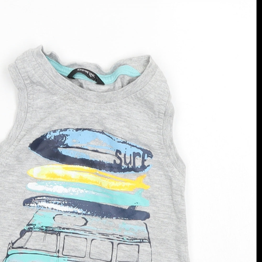 George Boys Grey   Basic Tank Size 9-12 Months