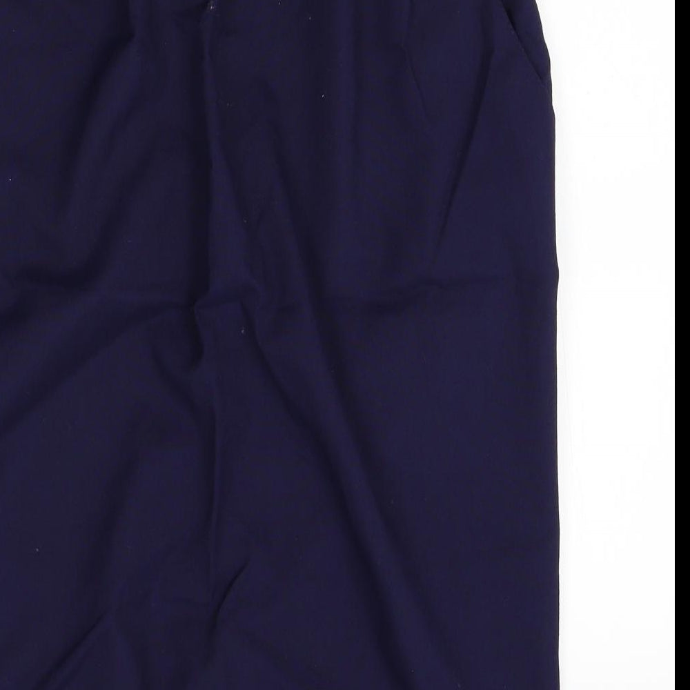 Perrie Womens Blue   Straight & Pencil Skirt Size 14  - belted