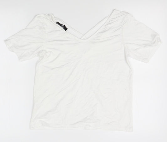 Missguided Womens White   Basic Blouse Size S  - strappy