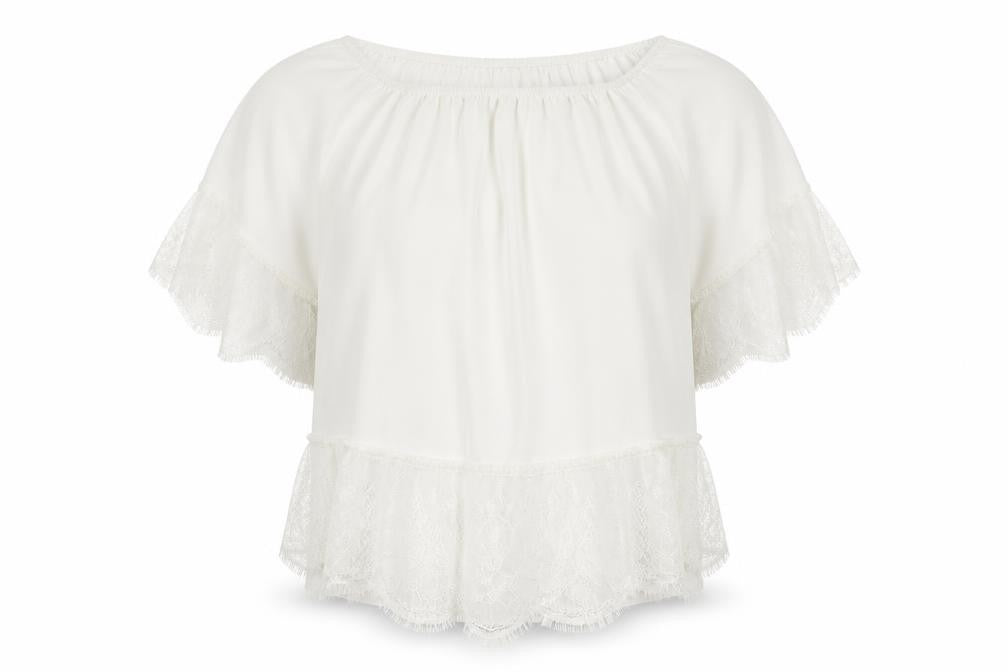 New collection Womens White   Basic Blouse Size L