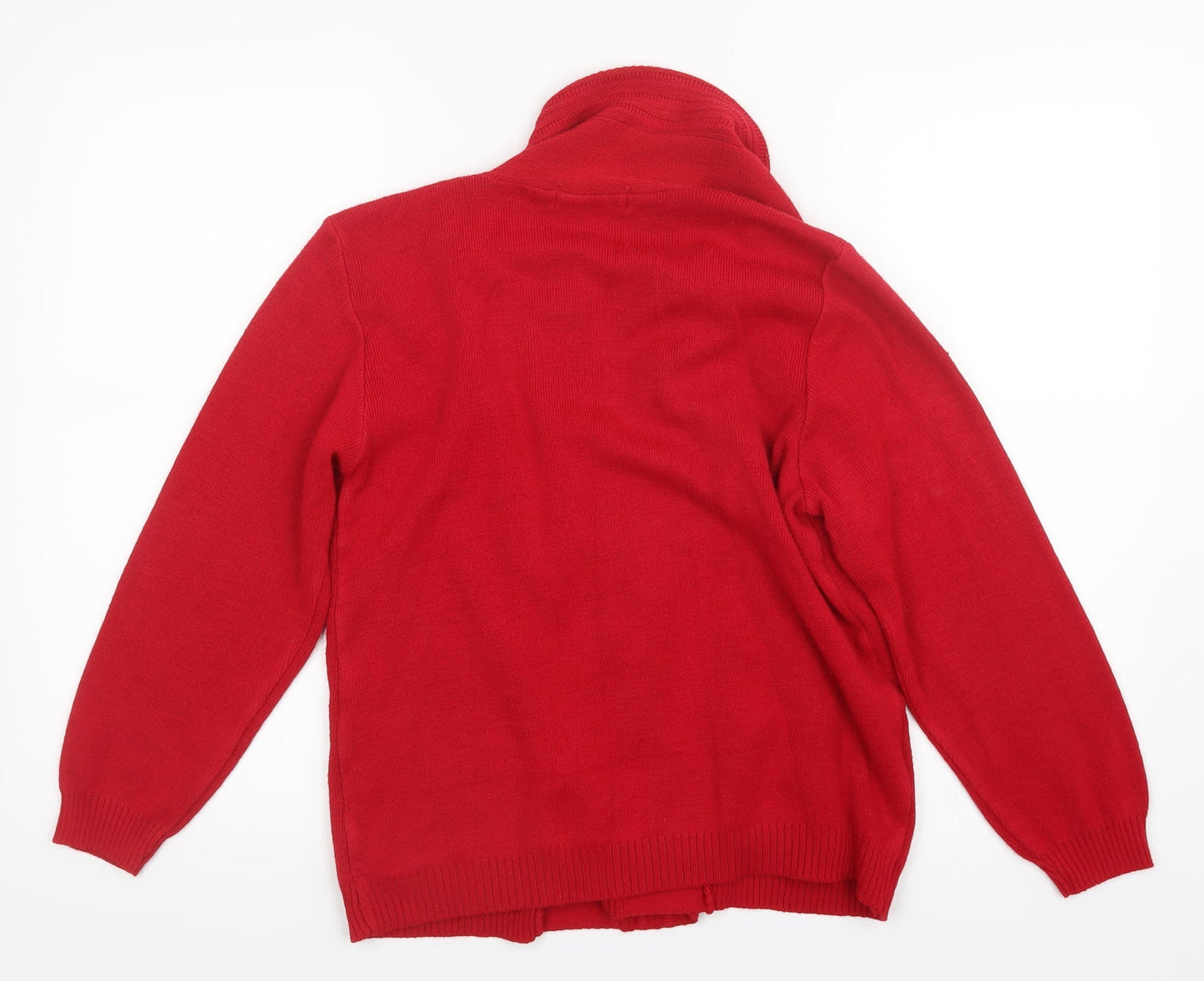Beaumonde Womens Red  Knit Cardigan Jumper Size S  - Top and cardigan in one