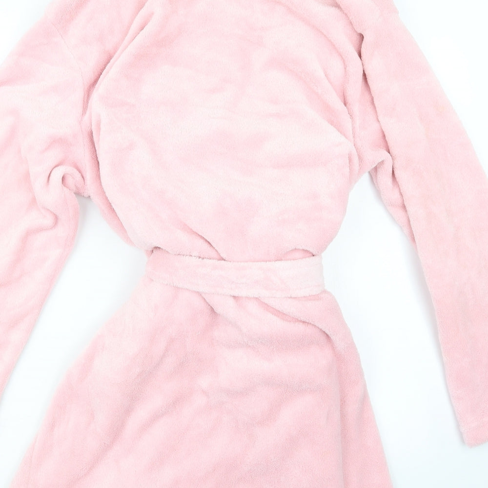 Sleep Womens Pink Geometric  Top Robe Size L