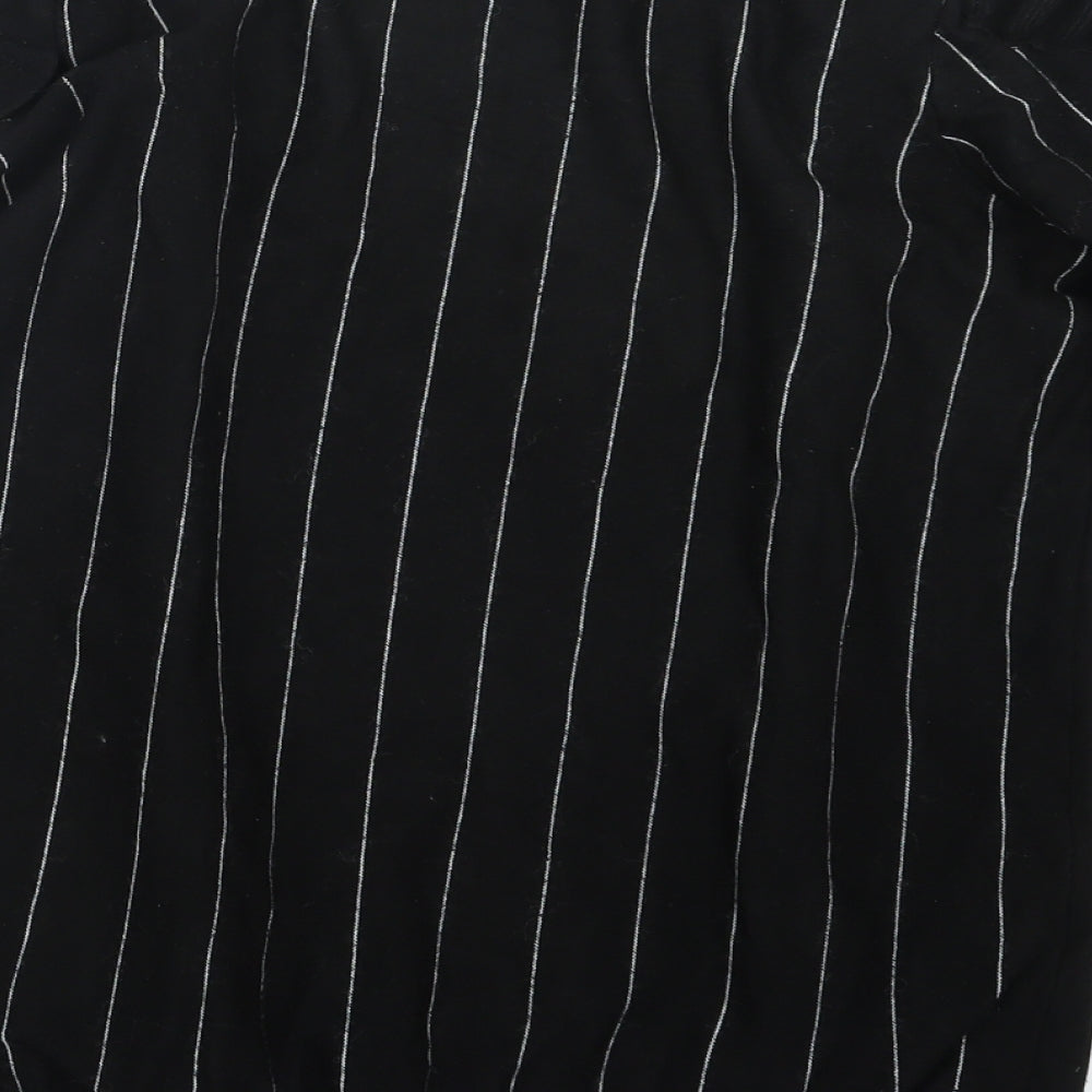 Very Womens Black Striped Knit Pullover Jumper Size 14