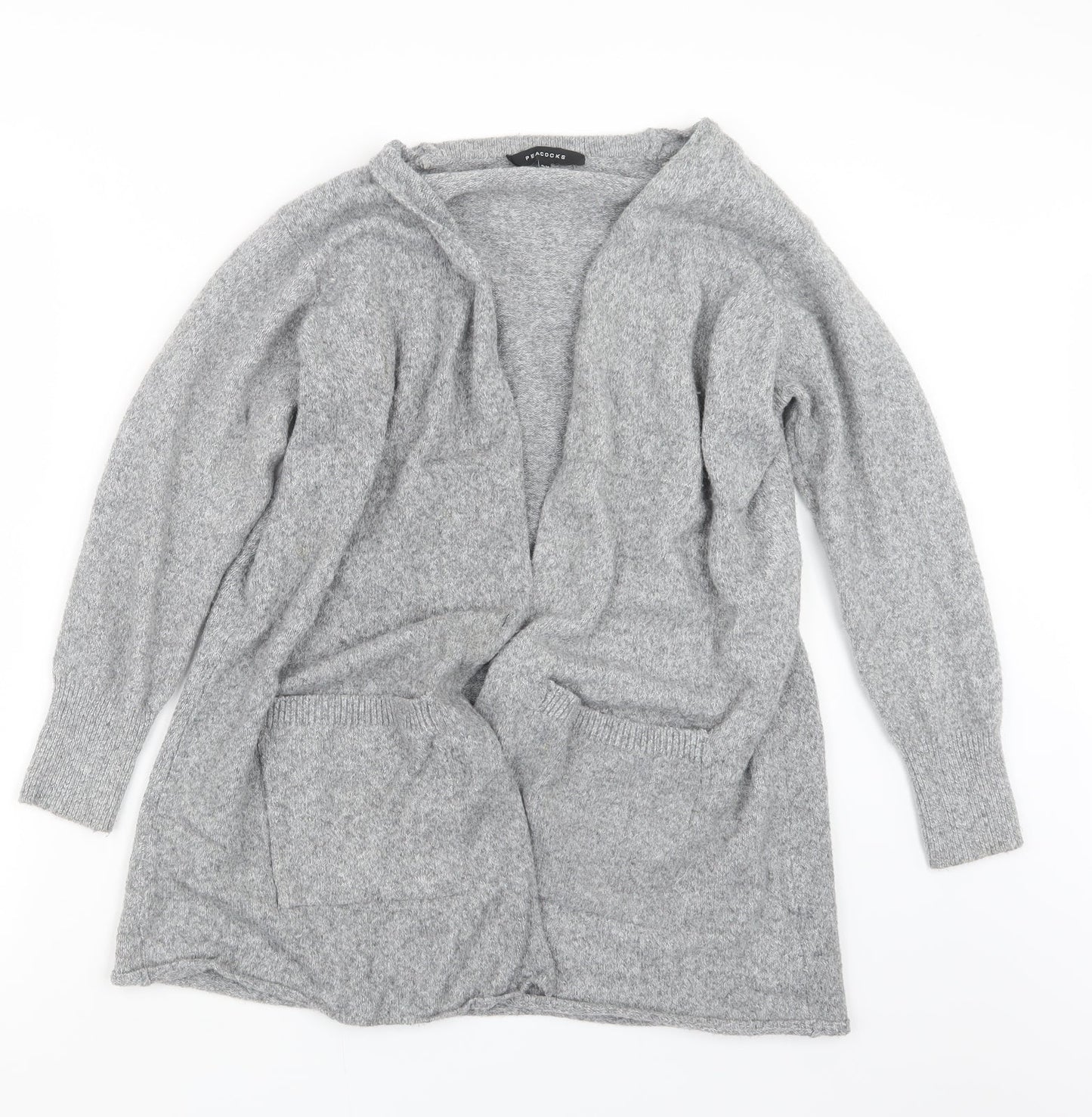 Peacocks Womens Grey  Knit Cardigan Jumper Size S