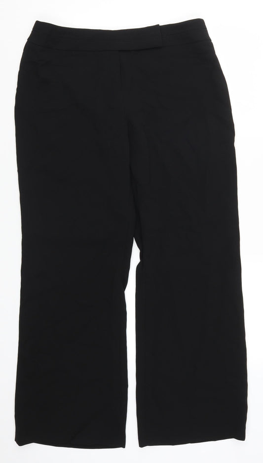 Preworn Womens Black   Trousers  Size 14 L30 in