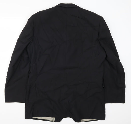 Lino Vierra Mens Black   Jacket Suit Jacket Size 42