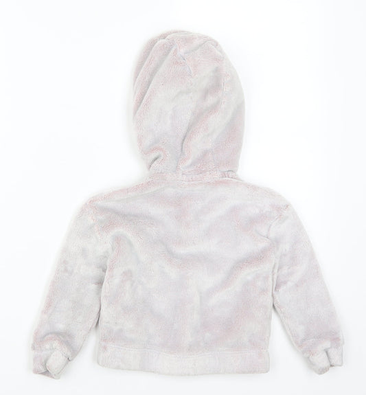 Marks and Spencer Girls Pink   Full Zip Hoodie Size 2-3 Years  - Grey