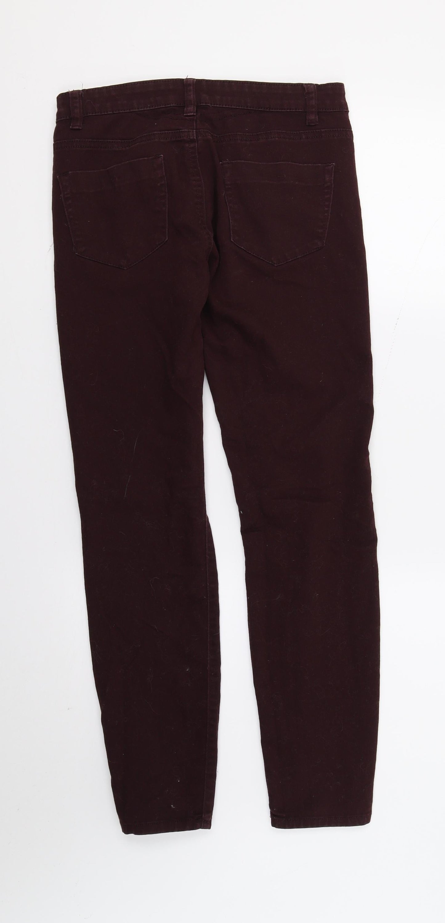 DenimCo Womens Purple  Denim Skinny Jeans Size 10 L28 in