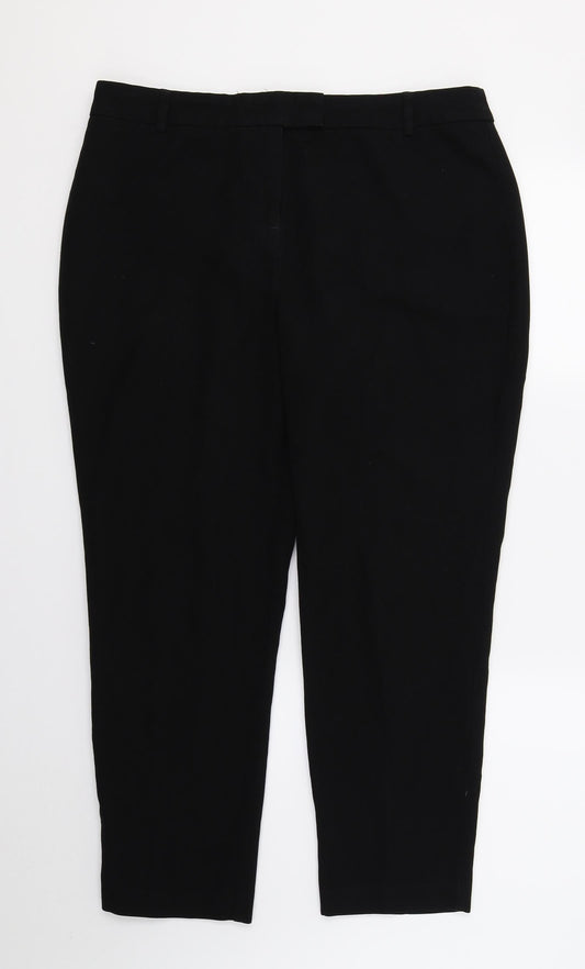 Papaya Womens Black   Trousers  Size 14 L26 in