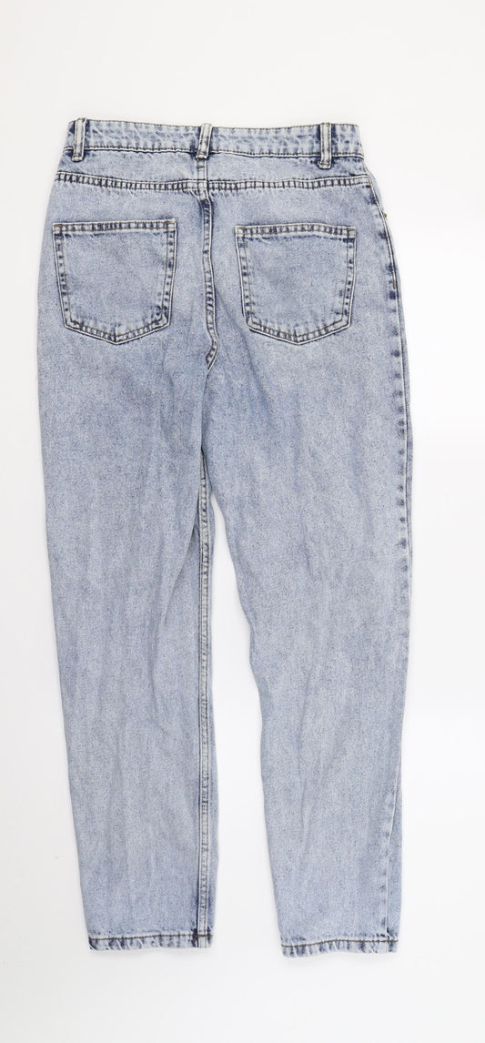 DenimCo Womens Blue  Denim Straight Jeans Size 8 L26.5 in