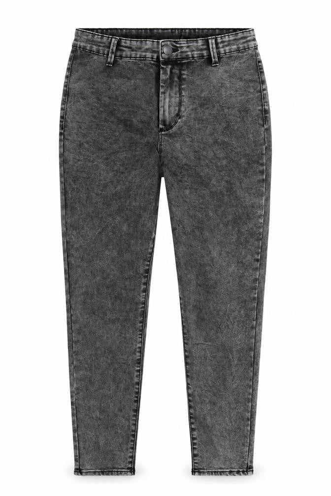 Front view of DenimCo women’s grey denim skinny jeans, size UK 10, 26-inch leg