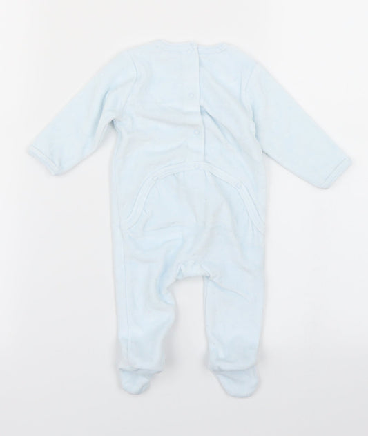 Vertbaudet Boys Blue   Babygrow One-Piece Size 0-3 Months  - Bear