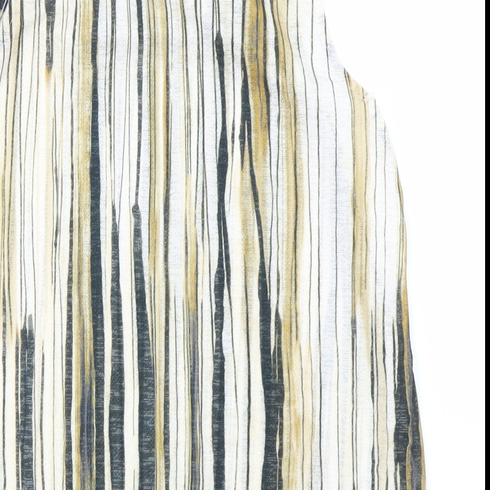 NEXT Womens Brown Striped  Basic Tank Size 8
