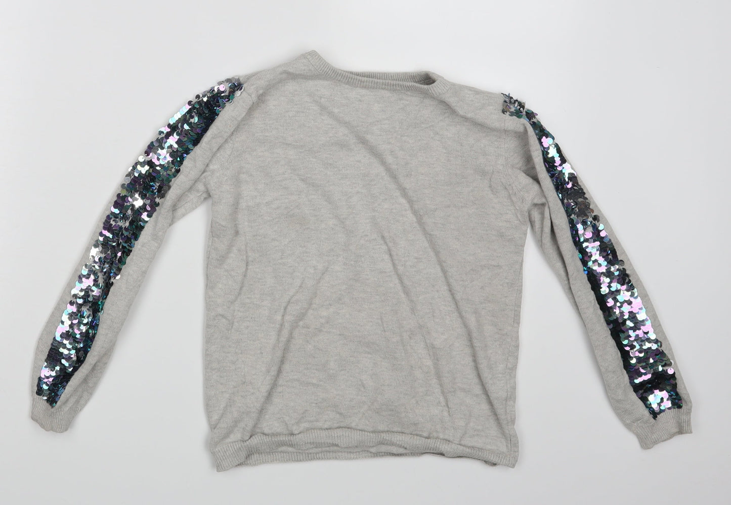 Primark Girls Grey   Pullover Sweatshirt Size 8-9 Years