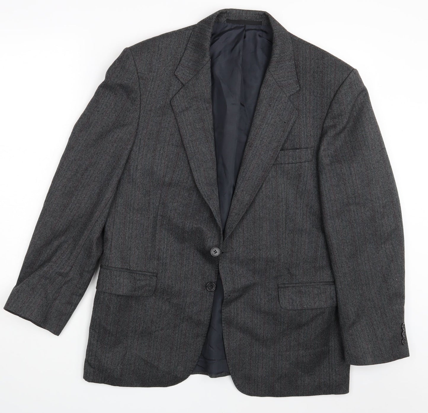 Westbury Mens Grey Check  Jacket Suit Jacket Size S