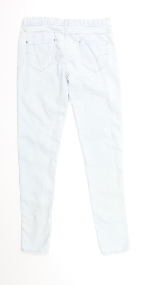 Denim & Co. Womens Blue  Denim Skinny Jeans Size 10 L29 in