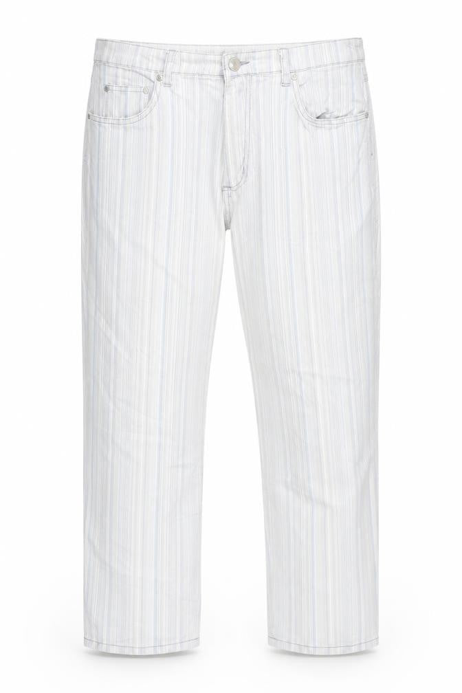 Stooker Womens Blue Striped Denim Straight Jeans Size 32 in L28 in