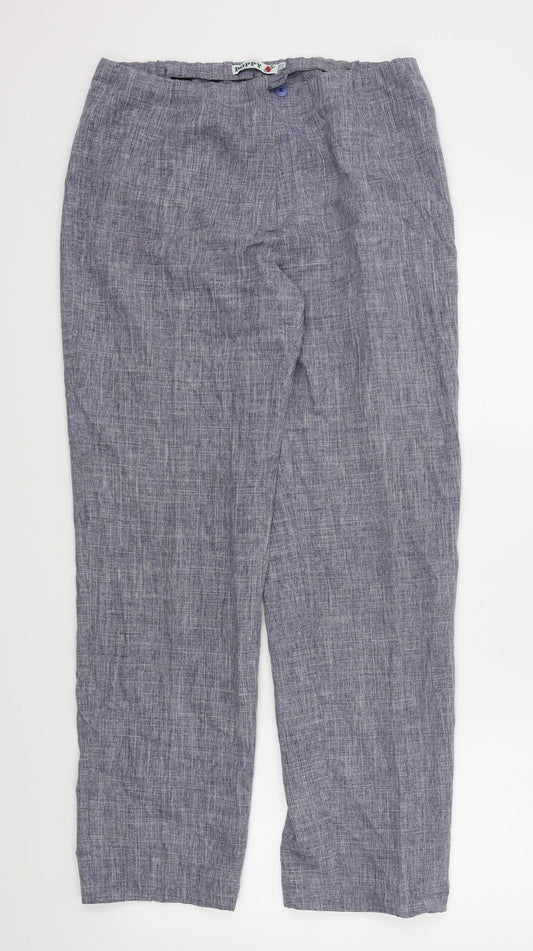 Poppy Womens Blue   Trousers  Size 14 L30 in