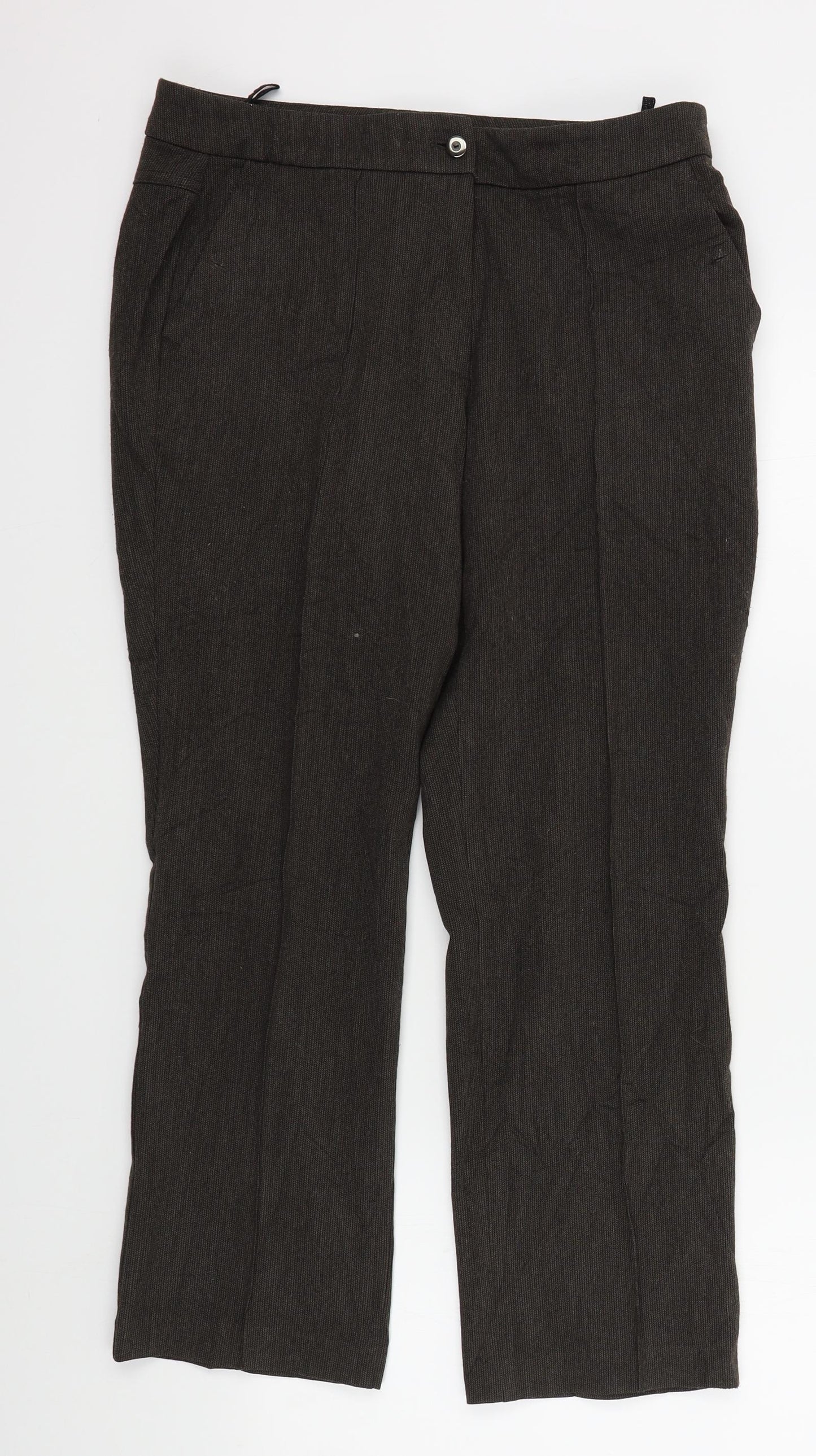 M&S Womens Brown   Trousers  Size 32 L26 in