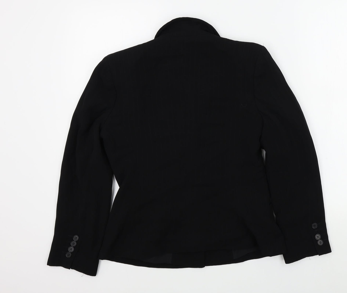 M&S Womens Black Striped  Jacket  Size 8